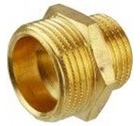 Raccord mamelon laiton réduit male male 20 x 27 mm 3/4" - 15 x 21 mm 1/2" CAP VERT