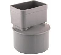 Raccord / Manchon PVC Ø 100 pour descente gouttiere Aluminium 82 x 56 mm