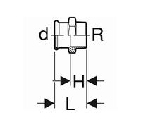 Raccord Mapress Acier Carbone avec filetage mâle - 217