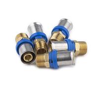 Raccord Multicouche à Sertir Multi profils TH-H-U diamètre Ø16 mm - à visser Mâle 12x17 (3/8) sachet de 5 raccords - Norme NF 545 pour réseau d'eau potable et chauffage NOYON & THIEBAULT