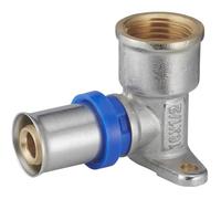 Raccord Multicouche à Sertir Multi profils Coude Applique Murale Ø16 - Femelle 15x21 NOYON & THIEBAULT