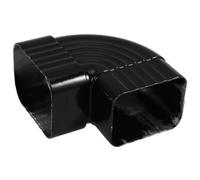 Raccord Noir de D'aluminium en Alliage Gouttière Drainage | Coude de Canalisation, Système de Récupération des Eaux de Pluie, Montage Simple