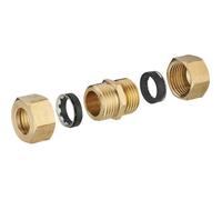 Raccord - NT NOYON & THIEBAULT - Raccord joint mixte - Ø14mm - Laiton - Étanchéité par joint caoutchouc