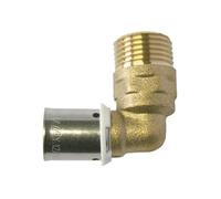 Somatherm – Coude mâle à sertir 12/17 pour PER Ø12 – Pression 10 bars, T°C 5-90°C, NF