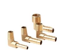 Raccord pagode 6 8 10 12 13 14 16 mm, raccord cannelé for tuyau, filetage de queue 1/8 1/4 3/8 1/2 3/4, filetage 1BSP, raccords de tuyauterie en laiton, coude(3l8 6mm)