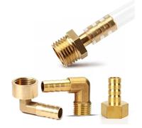 Raccord pagode 6, 8, 10, 12, 14 mm, raccord cannelé for tuyau, filetage 1/8, 1/4, 3/8, 1/2, raccords de tuyauterie en laiton, 1 pièce(8MM_1/2")