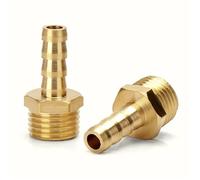 Raccord pagode PCF 6 8 10 12 14 16 mm, raccord cannelé for tuyau, filetage de queue de tuyau 1/8 1/4 3/8 1/2, raccord de tuyau en laiton, 1 pièce(Barb 8mm-1I2)