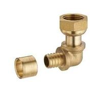 Coude à glissement pour tube PER NOYON & THIEBAULT - A visser femelle écrou libre F1/2' (15x21) - Bague en laiton - 3189