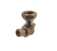 Coude à glissement pour tube PER NOYON & THIEBAULT - A visser femelle écrou libre F1/2' (15x21) - Bague en laiton - 3189