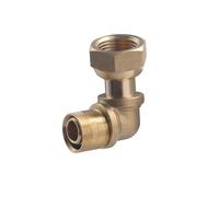 Coude à glissement pour tube PER NOYON & THIEBAULT - A visser femelle écrou libre F1/2' (15x21) - Bague en laiton - 3189