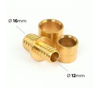 Raccord PER à glissement - Union réduite - Diamètre 16/12 mm BOUTTÉ