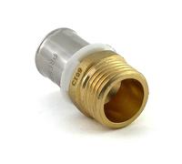 Raccord PER à sertir diamètre 20 mm fixe à visser M20x27 BRICOZOR