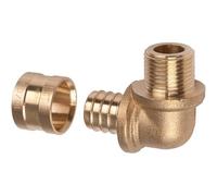 Raccord PER coudé 90° à glissement - M 1/2' - Ø 20 mm - PB tub