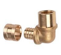 Raccord PER coudé 90 degrés à glissement - PER Diamètre 12 mm - Cuivre Diamètre 14 mm - PB tub