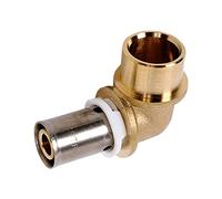Raccord PER coudé 90 degrés à sertir - PER/Cuivre Diamètre 12 mm - PB tub