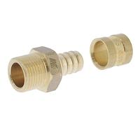 Raccord PER droit à glissement - M 3/8' - diamètre 12 mm - PB tub