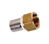 Raccord PER droit à sertir F 1/2" Ø 16 mm PB tub