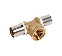 Raccord PER en T à sertir F 1/2" Ø 12 mm PB tub
