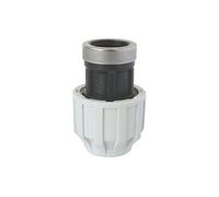 SOMATHERM FOR YOU, Raccord plastique droit pour tube PE Ø50 mm - Femelle 1"1/2 - Haute résistance - Installation rapide - Normé ACS - Étanchéité avec joint torique - Pression 16 bars