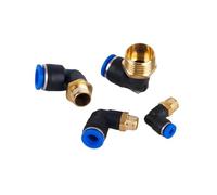 Raccord pneumatique 20/50/100 PIÈCES Connecteur D'air Pneumatique PL 4 6 8 10 12mm Filetage 1/8 1/4" 3/8" 1/2"(PL4-02,50 PCS)