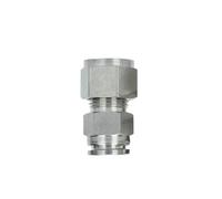 Raccord pneumatique à compression for tube de 6, 8, 10, 12, 14, 16 mm (1/4, 3/8, 1/2, 3/4 po) de diamètre extérieur, en acier inoxydable PZ 304/316(PZ 316 A to B,9.52-9.52MM A TO B_COMPRESS TO PUSH)
