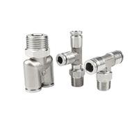 Raccord pneumatique à pression en acier inoxydable 304, PB, PD, PX, 1/8", 1/4", 3/8", 1/2", BSP mâle, 4, 6, 8, 10, 12, 14, 16 mm, à dégagement rapide(4-M5 (4mm-M5),PB)
