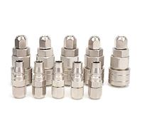 Raccord pneumatique à verrouillage automatique Air Quick Connector SP20+PP20, raccord de déconnexion rapide en acier au carbone chromé pour tuyau d’air en PU de 8 mm,