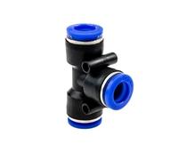 Raccord pneumatique Connecteur pneumatique PE, raccord d'air, réducteur en t à connexion rapide, tuyau en plastique en forme de T, tuyau d'eau 4mm 6mm 8mm 10mm 12mm(PE-12,50Pcs)