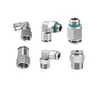 Raccord pneumatique coudé à insertion rapide 1/4" 3/8" 1/2" BSPP NPT BSPT femelle mâle(6MM_3/8")