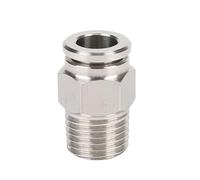 Raccord pneumatique coudé femelle/mâle NPT 1/8", 1/4", 3/8", 1/2", 3/4", en acier inoxydable 304, à insertion rapide(PC BSPT,6-02 (6MM-1L4)_1 PC)