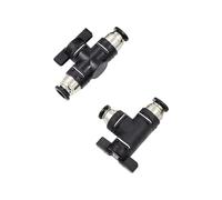Raccord pneumatique de Tube d’air, Raccord pneumatique à connecteur rapide, vanne à boisseau sphérique manuelle, plusieurs tailles, noir(Bul,4mm)