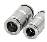 Raccord pneumatique de Tube d’air, Raccords pivotants for tuyau d'air en acier inoxydable 304, connecteur de tube pneumatique, raccord à dégagement rapide for trachée PG PU10(Pg16-12)