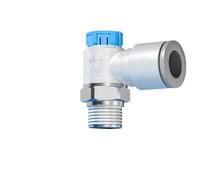 Raccord pneumatique de Tube d’air, Vanne de régulation de vitesse pneumatique à coude, verrouillage par poussée AS2211F AS4211F, paquets multiples(As4211f-04-10sa,10PCS)