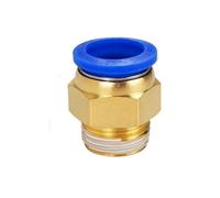 Raccord pneumatique droit à pousser vers l'air 4-12 mm OD 1/8" 1/4" 3/8" 1/2" connecteur fileté mâle 1 pièce (tuyau extérieur de 12 mm, 0,6 cm)