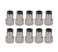 Raccord pneumatique droit femelle à connexion rapide, connecteur de conduite d'air en laiton, adaptateur de tube à pousser pour connecter avec filetage interne pour équipement (6-02)