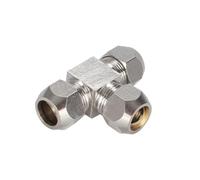 Raccord pneumatique en laiton type T - Connecteur en T à compression for tubes PE/PEG - 1 pièce(12mm)
