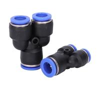 Raccord pneumatique en plastique for tuyau, raccord à pression for air et eau, PY PW 4, 6 mm, 8 mm, 10 mm, 12 mm, raccords de tuyau en Y(PW8-4,100 PCS)