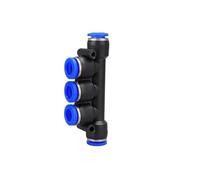 Raccord pneumatique en plastique PK PZA 4 voies 5 voies Raccords rapides Connecteur de tuyau d'eau Air Push Fast 4 mm 6 mm 8 mm 10 mm 12(PK-12)