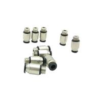 Raccord pneumatique enfichable POC M5 1/8 1/4 3/8 1/2, 10 pièces/lot, tube en plastique, pièces pneumatiques rondes mâles droites(POC4 M5 4mm M5,G Thread)