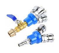 Raccord pneumatique for compresseur, connecteur rapide 1/4, distributeur d'air et de gaz for pompe, coupleur, collecteur, séparateur multiple, 1 pièce(Two Ball Valve)