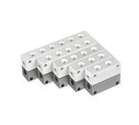 Raccord pneumatique for compresseur d'air, bloc collecteur en aluminium massif, 1/8", 1/4", 1/2", femelle, 2, 3, 4, 5, 6 voies, 4 à 8 ports(1l4-2 Way 4 Port)