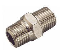 Raccord pneumatique - mamelon double - filetage conique mâle A2 1/4"G et 1/4"G - 15 bars - A2 1414 PRÉVOST
