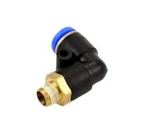 Raccord pneumatique manuel à emboîtement 10 pcs 90-Degree 2-Way Right Angle Push-In Connector Fittings Multiple Models(Pl10-02)