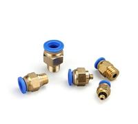 Raccord pneumatique PC Air, connecteur Rapide M5 x 0,75 M6 x 1 M8 x 1,25 M10 M12 x 1,75, Filetage mâle 4 mm, 6 mm, 8 mm, 10 mm, 12 mm, Tuyau comprimé(6mm-M10x1)
