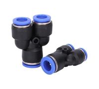 Raccord pneumatique Raccord de tuyau de connecteur pneumatique en plastique, poussée rapide for le raccordement de l'air et de l'eau, PY PW 4-10mm, raccords de tuyau en forme de Y(PY-12,100 PCS)