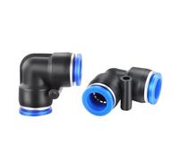 Raccord pneumatique Raccord rapide pneumatique PV, coude à 90 degrés en plastique 4mm-12mm, pièces d'air, connecteur d'eau à pression, 10 pièces(PV-6,50 PCS)