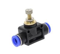 Raccord pneumatique SA" de 4 mm à 12 mm de diamètre extérieur for tuyau, tube de réglage du débit de gaz, raccord de régulateur de vitesse d'air(SA-10mm)