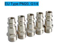 Raccord pneumatique Standard européen, Type ue Euro, connecteur à couplage rapide, coupleur pour compresseur d'air, filetage mâle G1/4 BSP, 5 pièces
