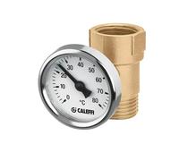 Raccord porte-thermomètre avec thermomètre 1/2 M x 1/2 F Caleffi 657400
