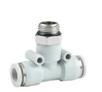 raccord pour tuyau d'air Lot de 5 ou 10 raccords de tuyau d'air pneumatique 6 mm, raccords en T 4 mm, 8 mm, 10 mm, 12 mm, 1/2, 1/4, 1/8, tuyau en plastique(4 (Hose O.D. 4MM),G01 (G1-8) (5pcs)